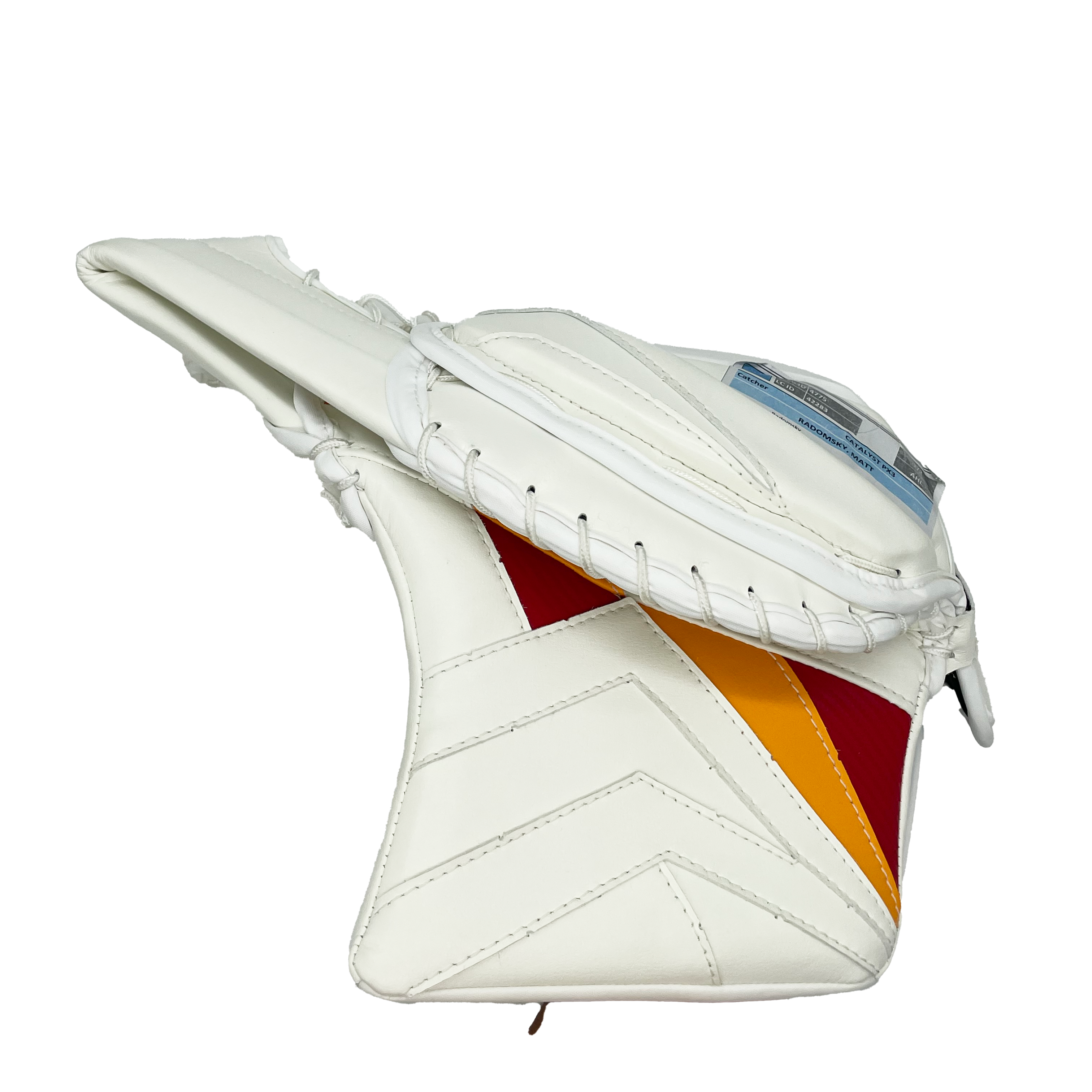True Catalyst PX3 - Nouveau gant de gardien de but Pro Stock (blanc/rouge/jaune)